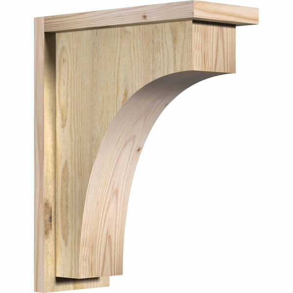 Ekena Millwork Huntington Rough Sawn Corbel w/Backplate, Douglas Fir, 6"W x 14"D x 18"H COR06X14X18HUN01RDF - main